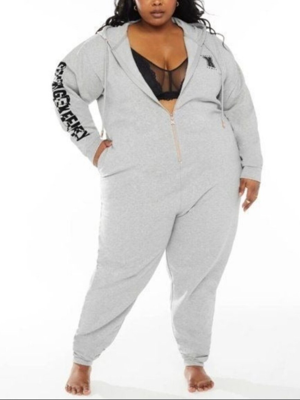 Savage x Fenty Gray Hooded Jumpsuit – Size 3X